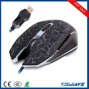 6 Buttons Adjustable Dpi Wired USB Gaming Optical Mouse with 6 Colors Breathing LED